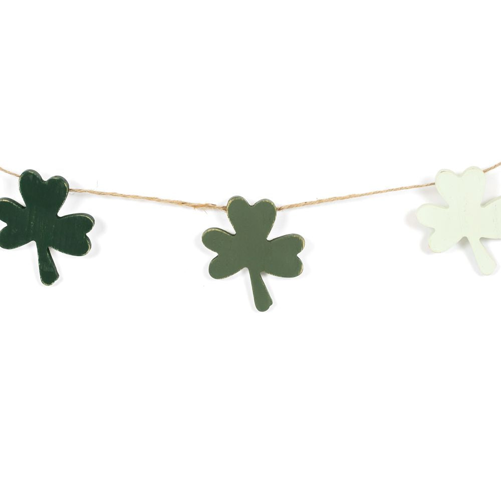 Wood Clover Garland + Badams