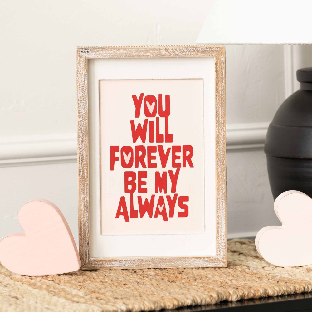 Reversible Wood frame Sign (FOREVER/SHENANIGANS) Adams Valentines Adams & Co.