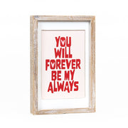 Reversible Wood frame Sign (FOREVER/SHENANIGANS) Adams Valentines Adams & Co.