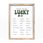 Reversible Wood Frame Sign (Love/Lucky) Adams Valentines Adams & Co.