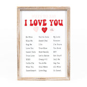 Reversible Wood Frame Sign (Love/Lucky) Adams Valentines Adams & Co.