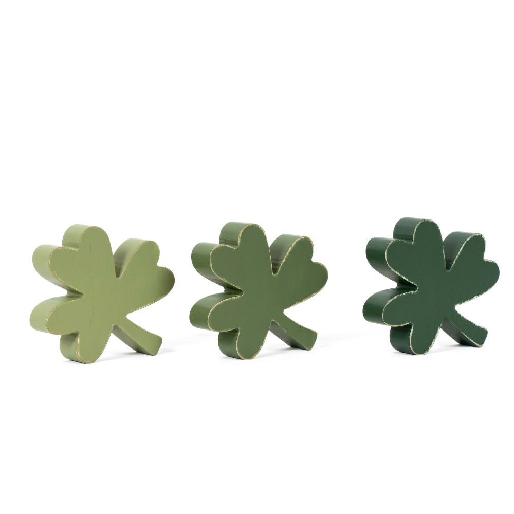 Wood Cutouts S/3 (Clover) Green Adams Valentines Adams & Co.