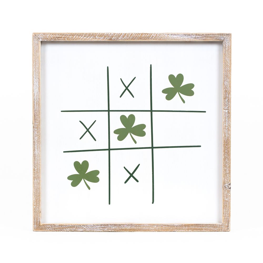 Reversible Wood Frame Sign (Heart/Clover) + Badams