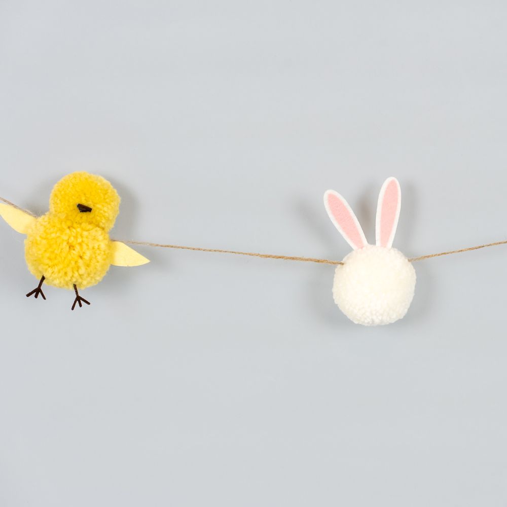 Pom Pom Garland (Bunny/Chick) 5' + Badams