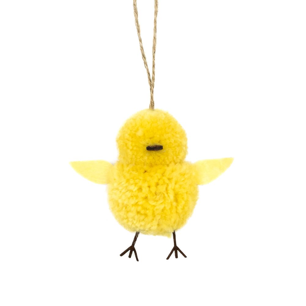 Pom Pom Ornament S/2 (Bunny/Chick) + Badams