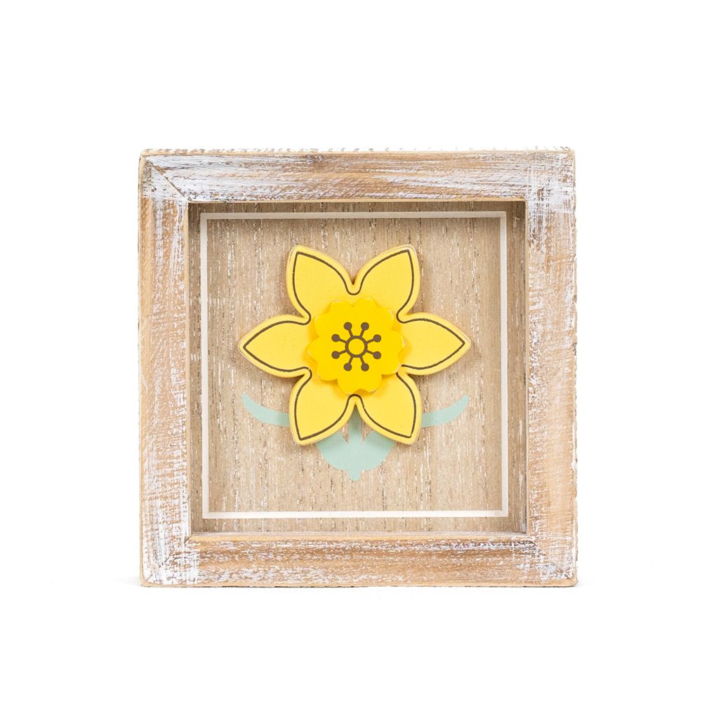 Reversible Wood Frame Sign (Tulip/Daffodil)