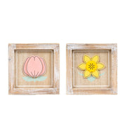 Reversible Wood Frame Sign (Tulip/Daffodil) Adams Easter/Spring Adams & Co.