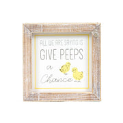 Reversible Wood Frame Sign (Chick/Peeps) Adams Easter/Spring Adams & Co.