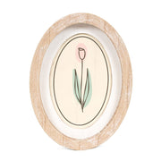 Reversible Oval Wood Frame Sign (Tulip) + Badams