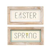 Reversible Wood Frame Sign (Spring/Easter) Adams Easter/Spring Adams & Co.