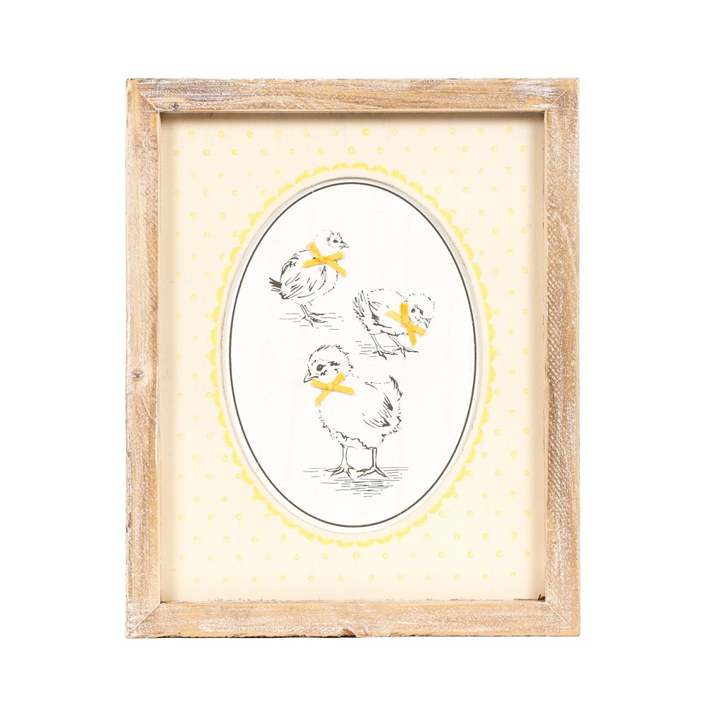 Reversible Wood Frame Sign (Daffodil/Chicks) Adams Easter/Spring Adams & Co.