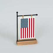 Reversible Wood Table Flag (Usa) Adams Summer Adams & Co.