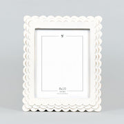 Wood Scallop Photo Frame (8X10) White + Badams