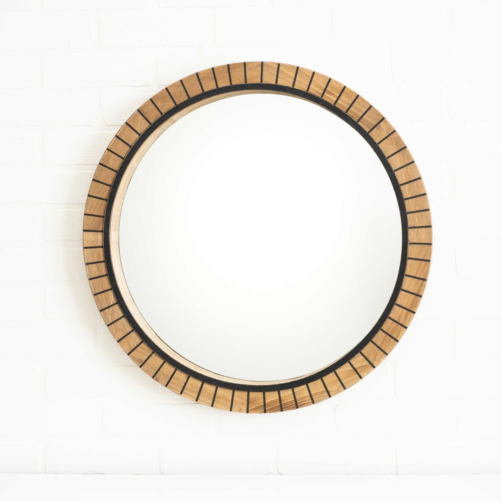 Round Wood Mirror Adams Everyday Adams & Co.