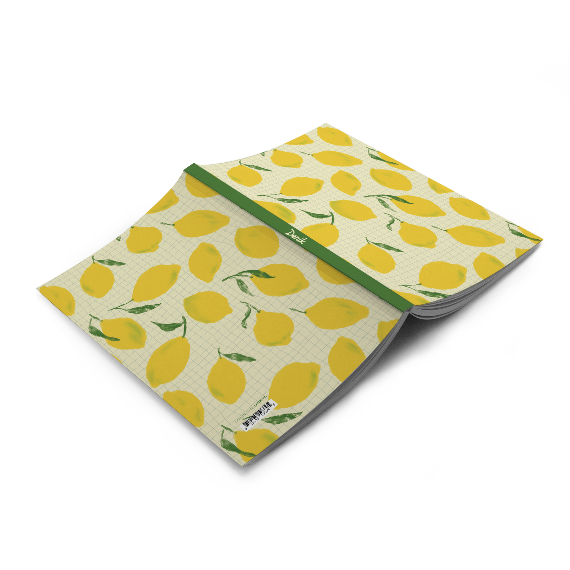 Lemon Grid Classic Layflat Notebook Denik