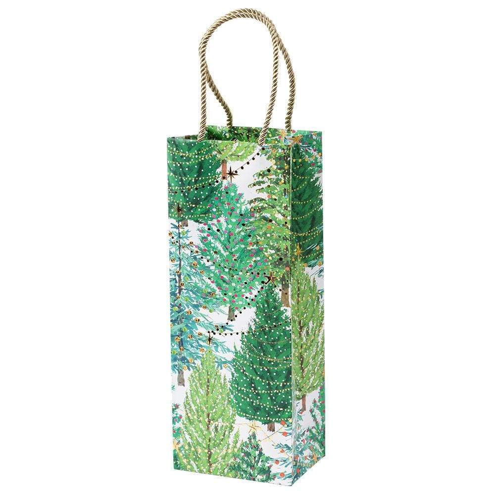 Christmas Trees With Lights - Bottle Bag  Caspari   