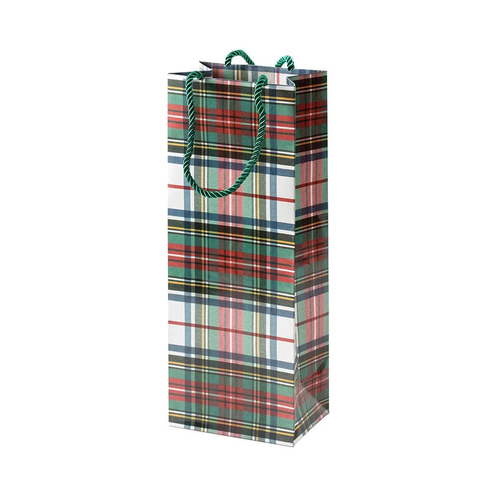 Dress Stewart Tartan White - Bottle Bag  Caspari   