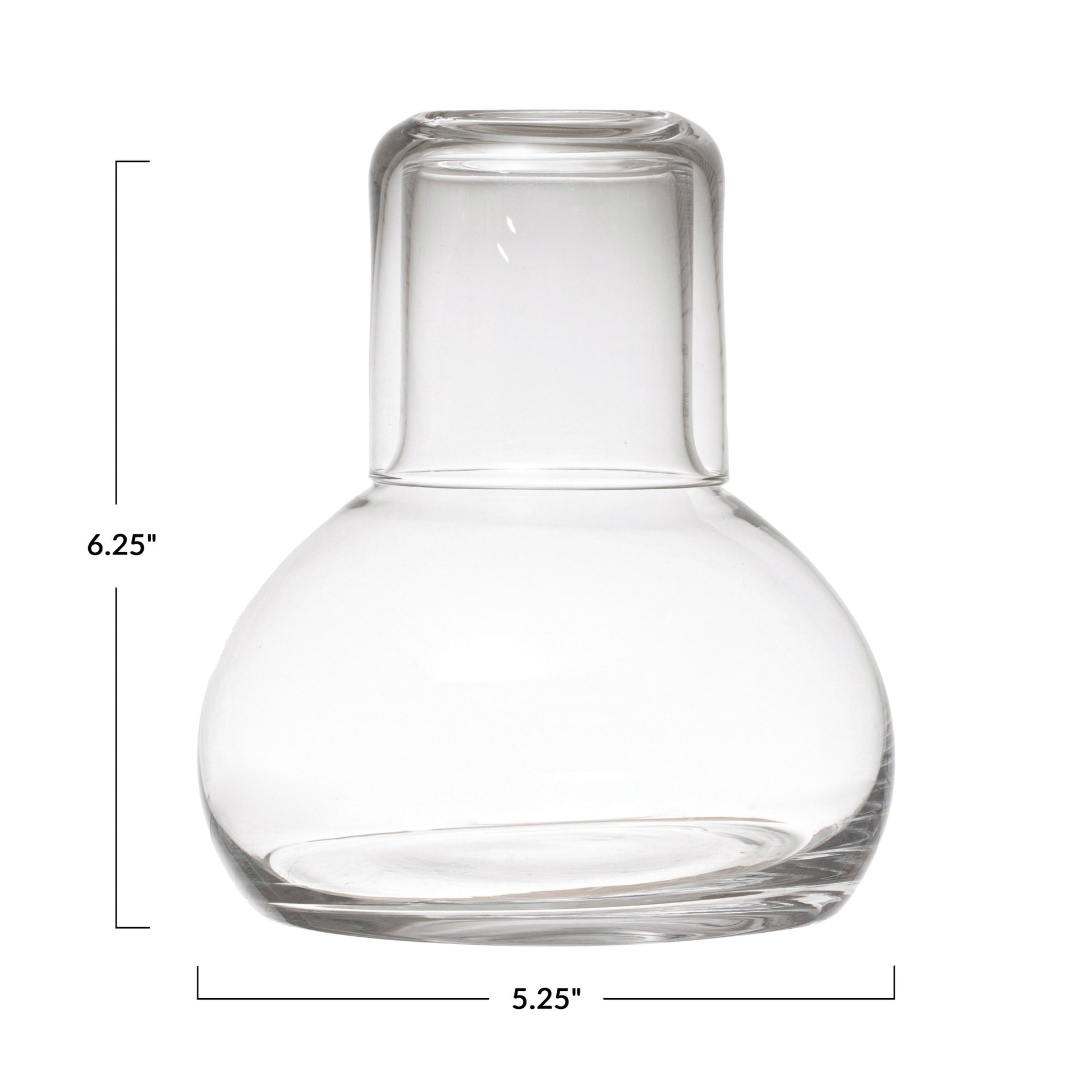 S/2 6"H Glass Carafe  Bloomingville   