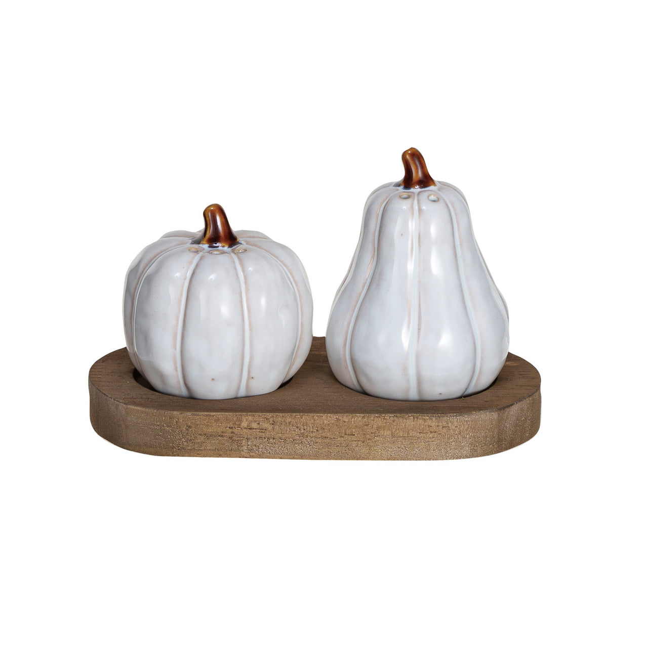 Stoneware White Pumpkin S&P  Creative Co-Op   