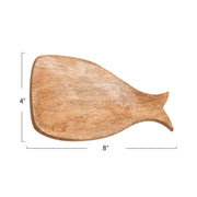 8"L Mango Wood Whale Shaped  Creative Co-Op   