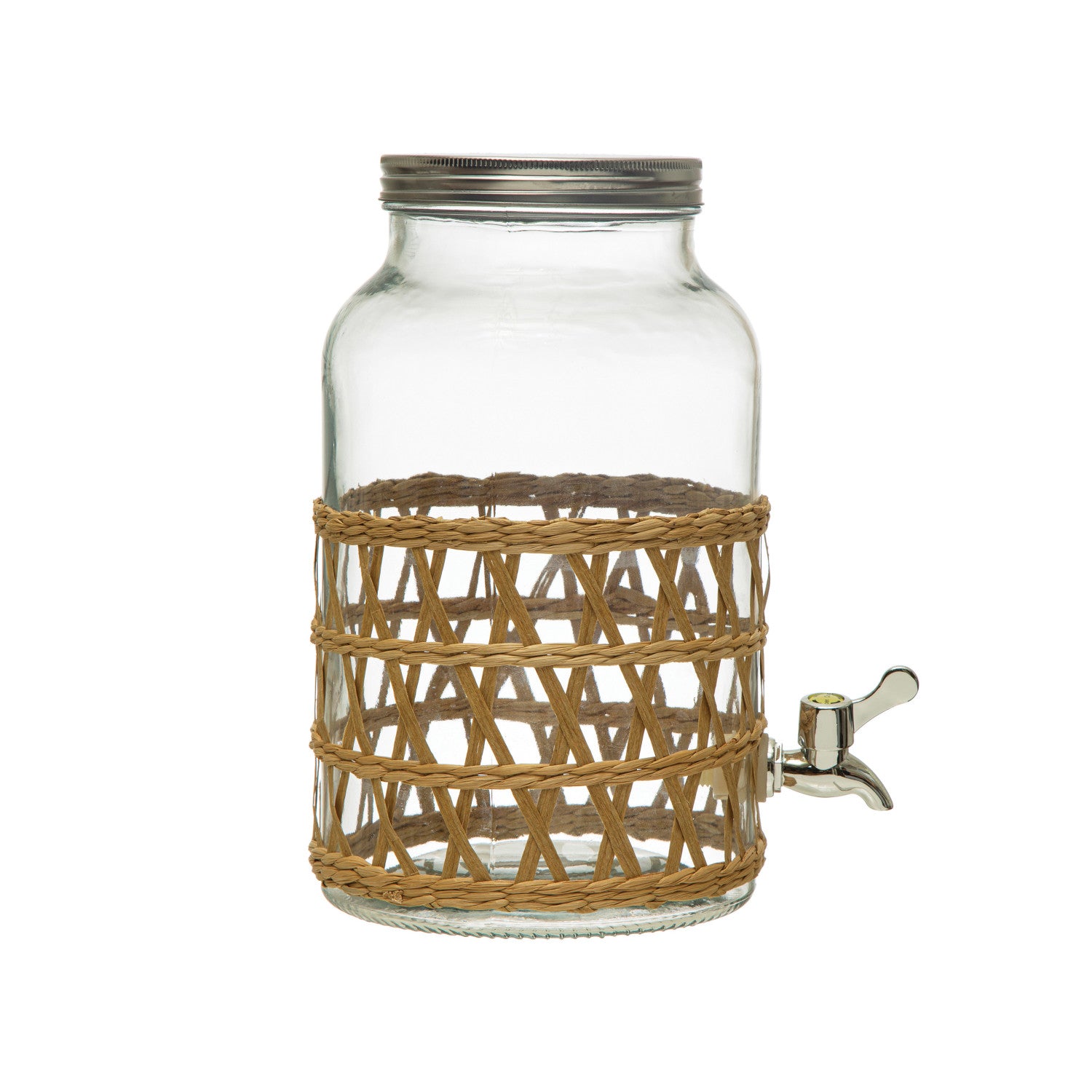 7-1/2" Round Glass Beverage  Creative Co-Op   