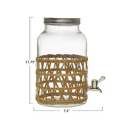 7-1/2" Round Glass Beverage  Creative Co-Op   