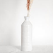 9.84" White Ceramic Vase  PD Home   