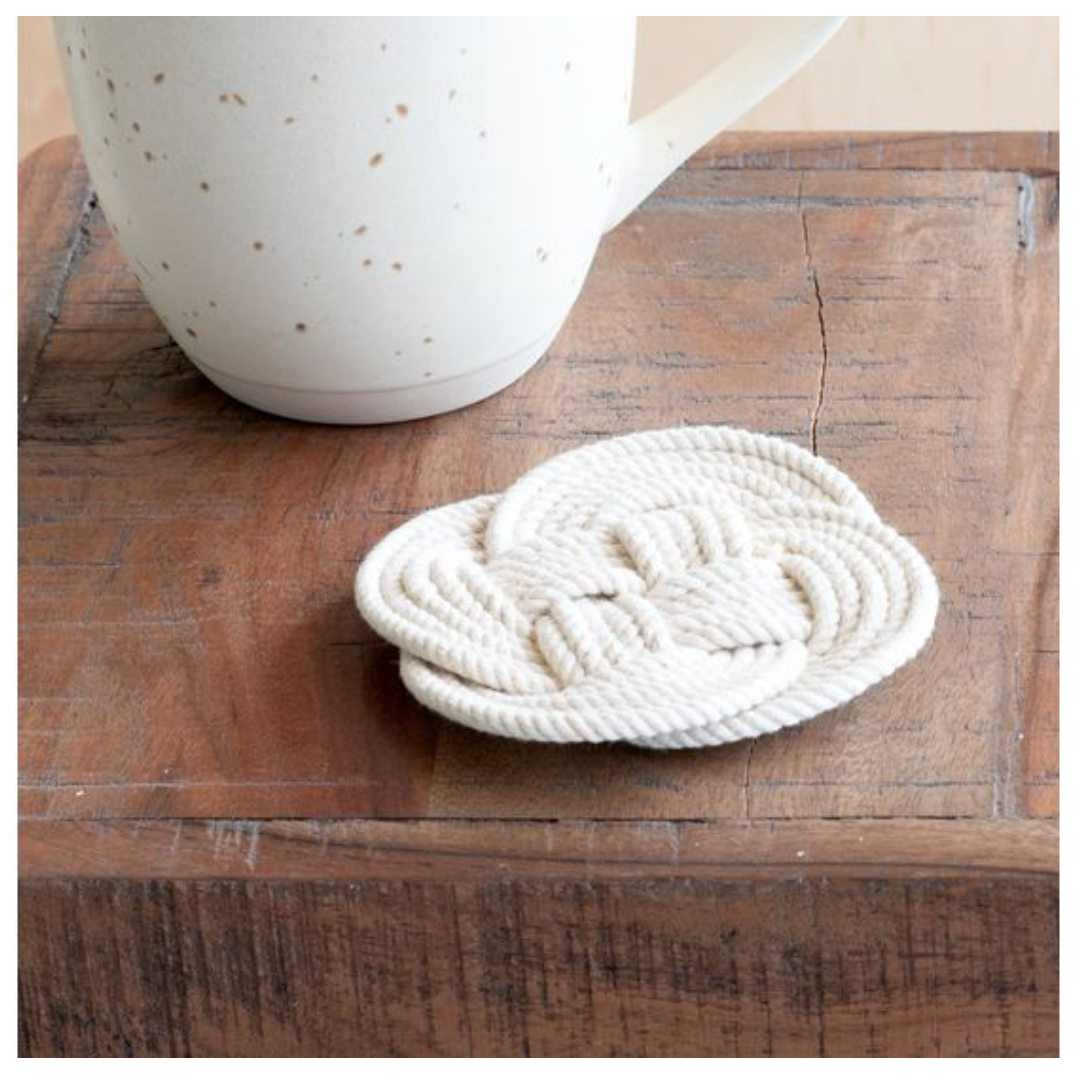 S/4 Natural Nautical Rope Coaster PD Home