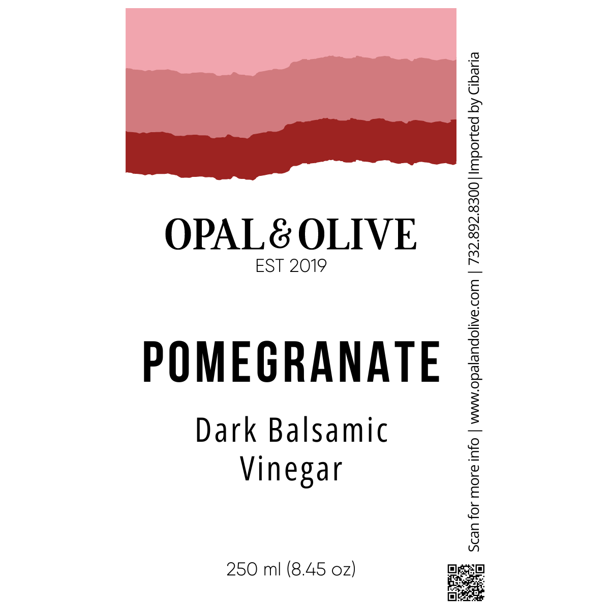 Dark Balsamic Vinegar - Pomegranate Dark Balsamic Opal and Olive   