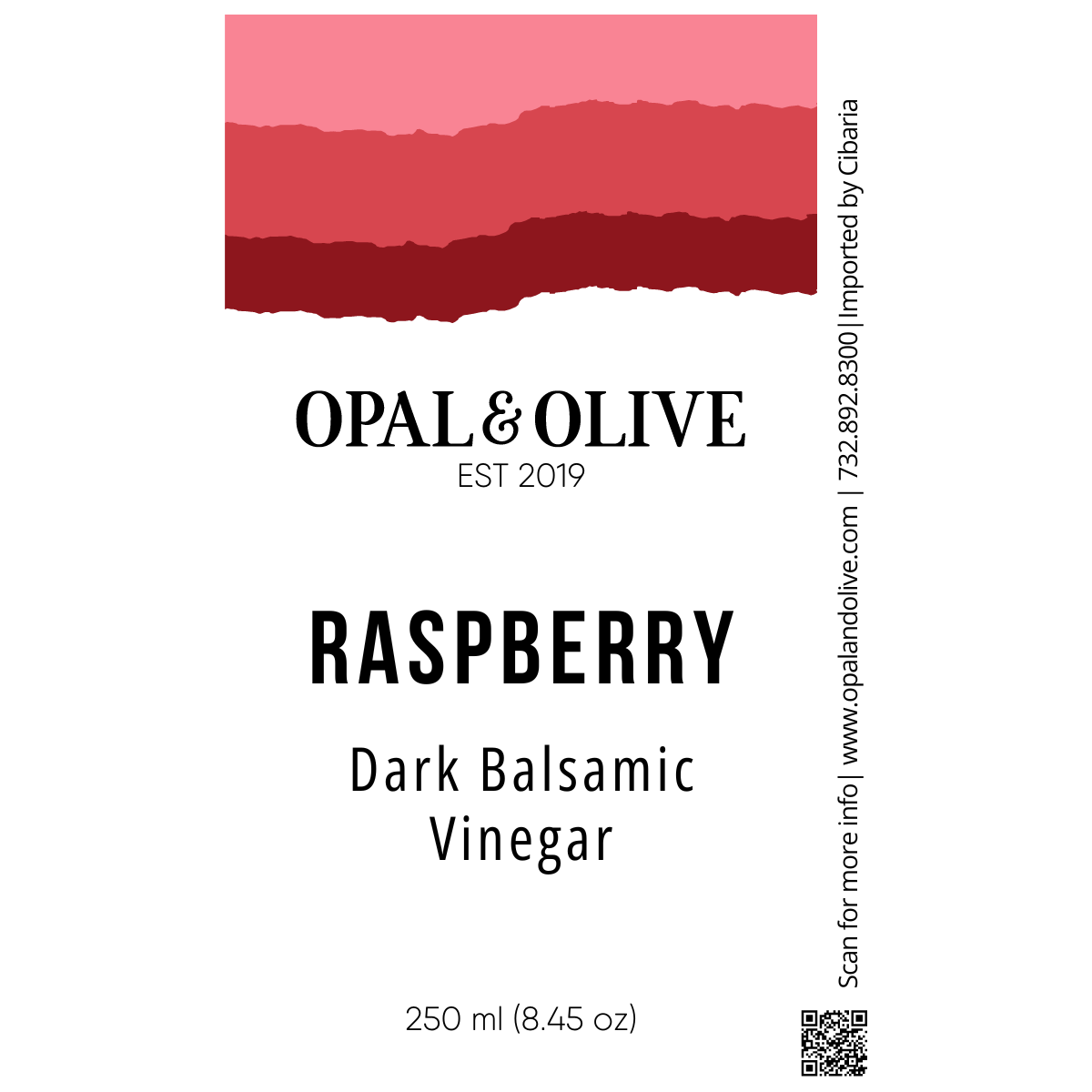 Dark Balsamic Vinegar - Raspberry Dark Balsamic Opal and Olive   