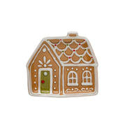 Ceramic Gingerbread House Plates  Creative Co-Op Green  