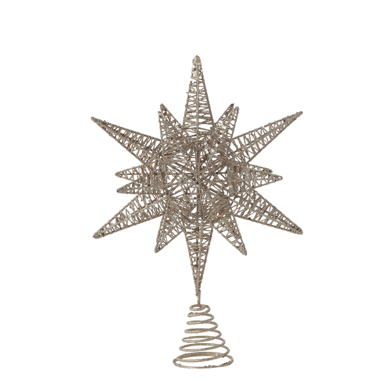 Metal Star Tree Topper with Glitter  Creative Co-Op   