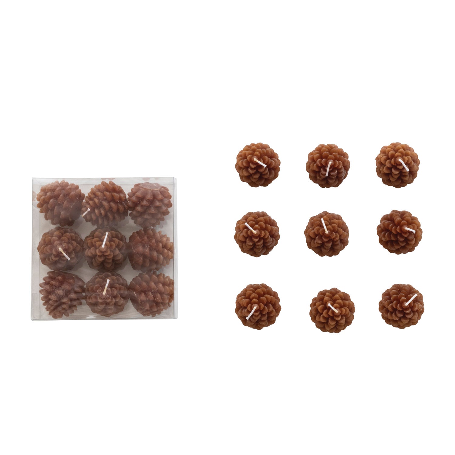 Unscented Pinecone Shaped Tealights  Creative Co-Op   