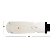 Marble Snowman Shaped Cheese/Cutting Board  Creative Co-Op   