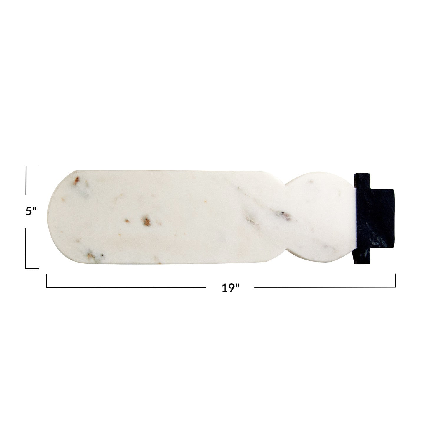 Marble Snowman Shaped Cheese/Cutting Board  Creative Co-Op   