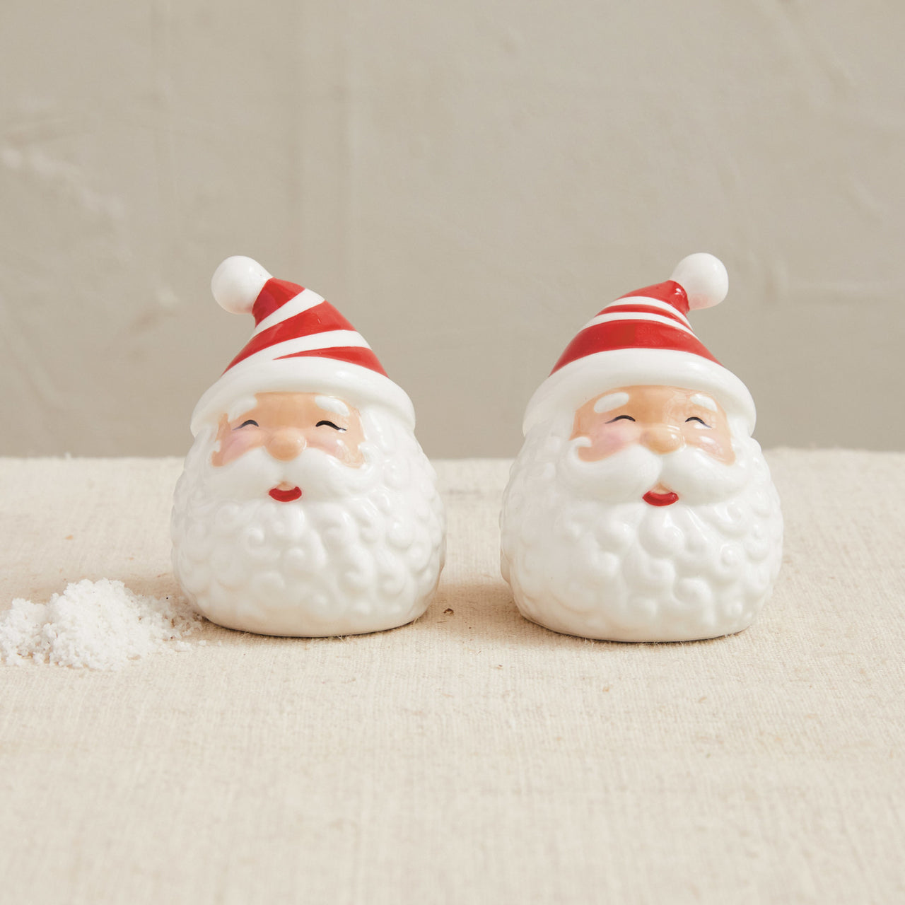 Hand-Painted Ceramic Santa Salt & Pepper Shakers  Creative Co-Op   