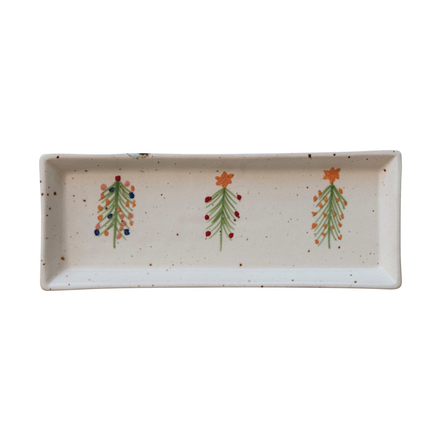 Drawn Trees Stoneware Platter  Creative Co-Op   