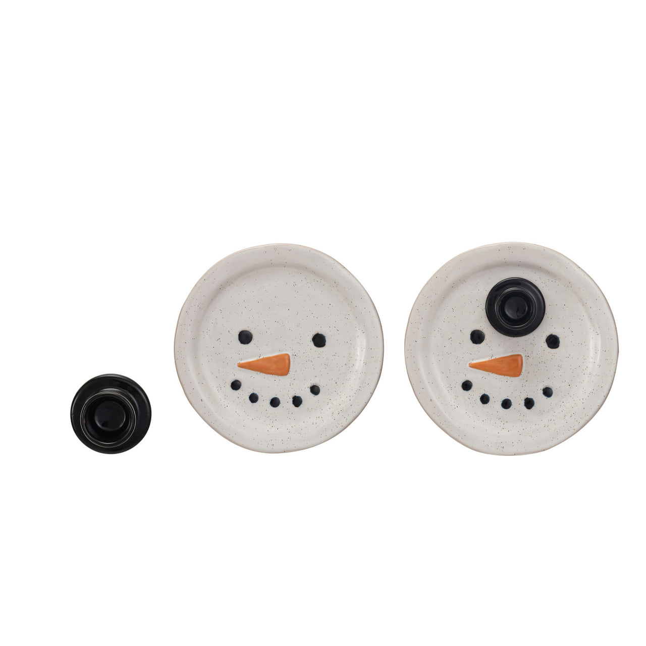 Round Stoneware Snowman  Creative Co-Op   