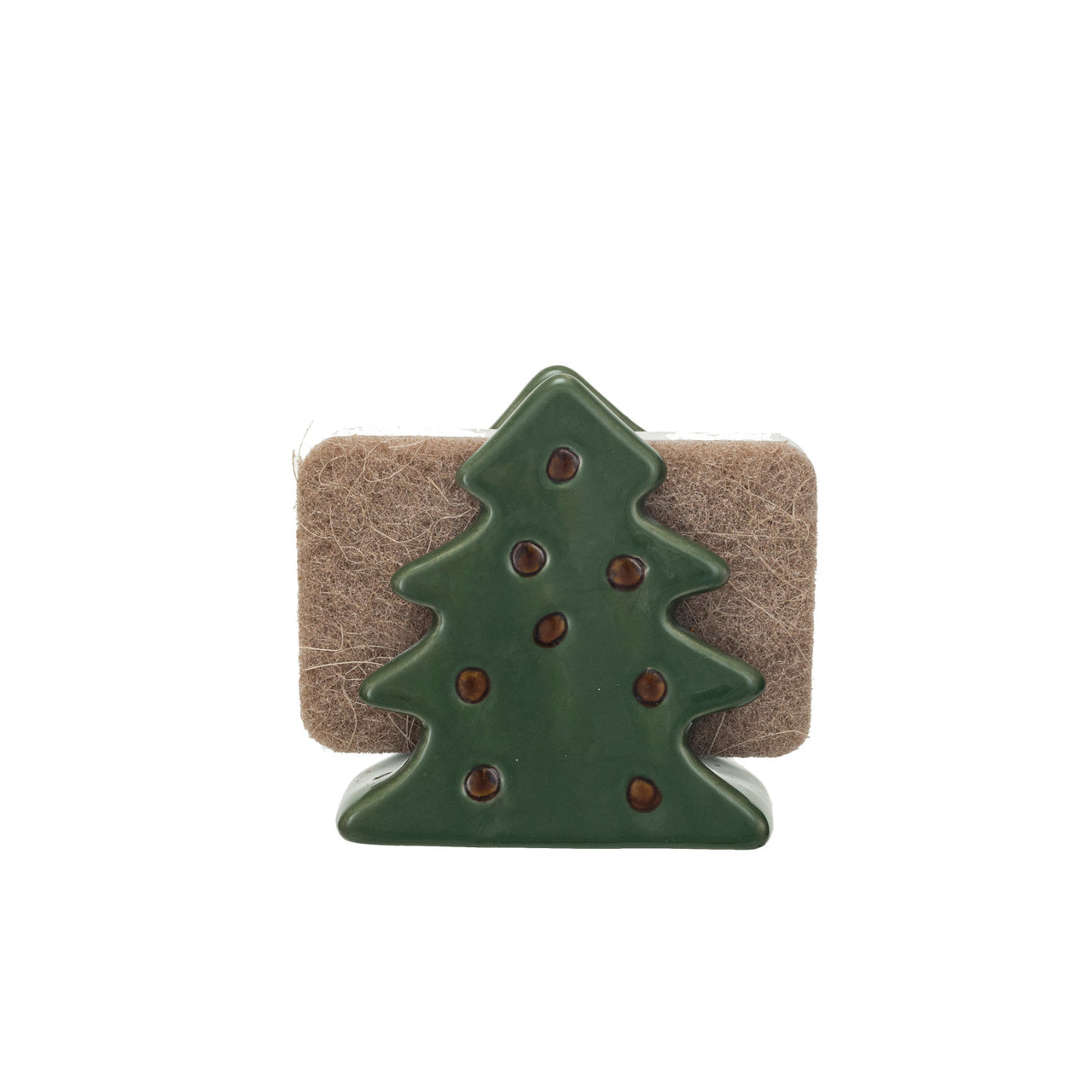 Green Tree Sponge Holder  Creative Co-Op   