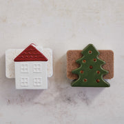 Stoneware House Sponge Holder  Creative Co-Op   