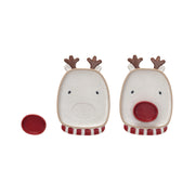 Stoneware Reindeer with Toothpick Holder  Creative Co-Op   