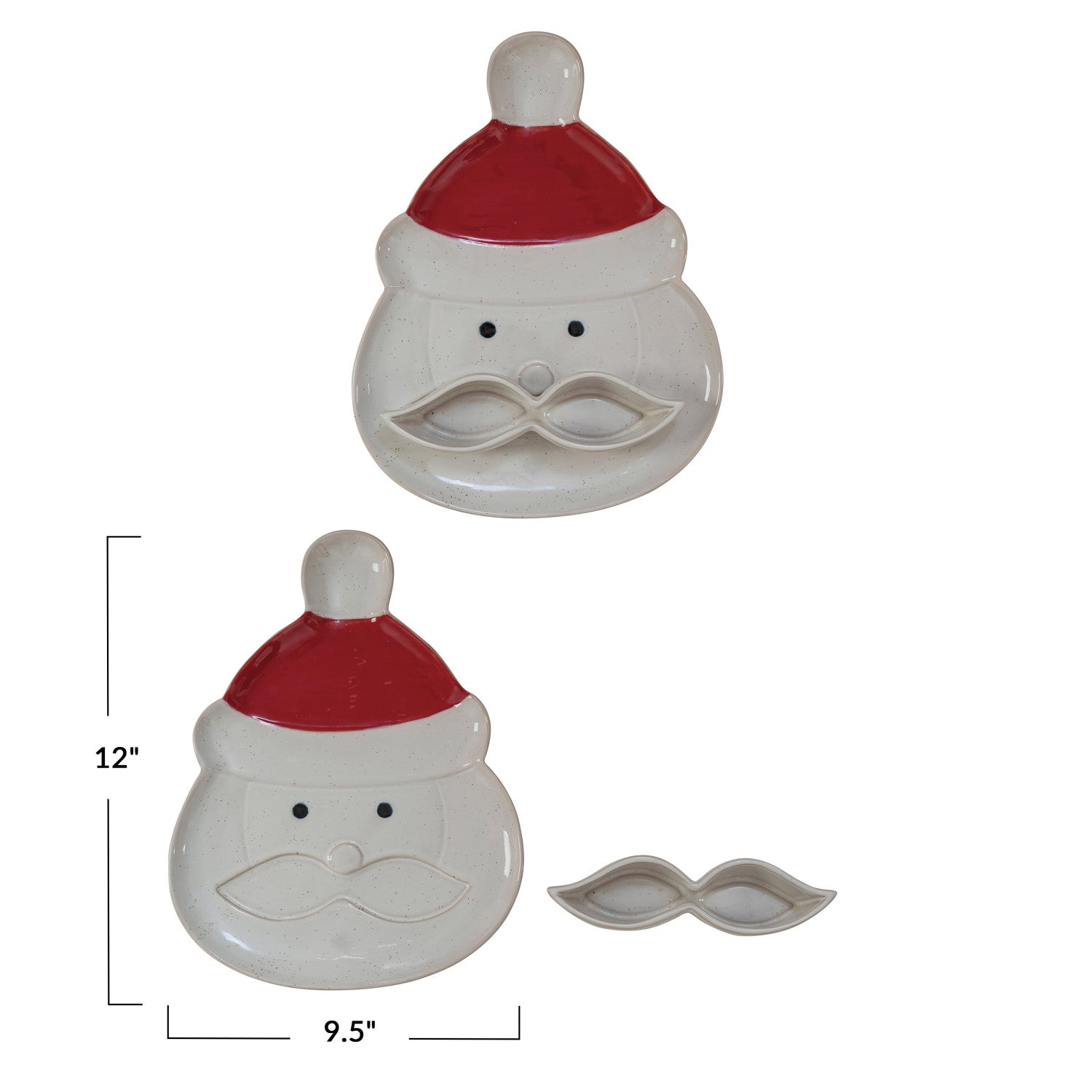 Stoneware Santa with Toothpick Holder  Creative Co-Op   