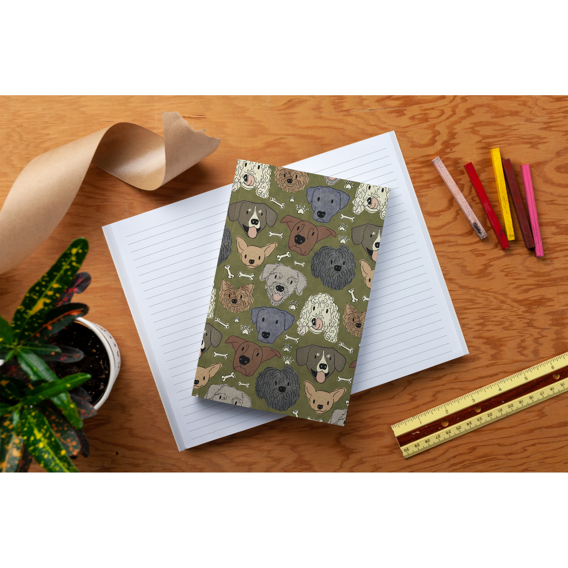 Doggies Classic Layflat Journal Notebook Denik