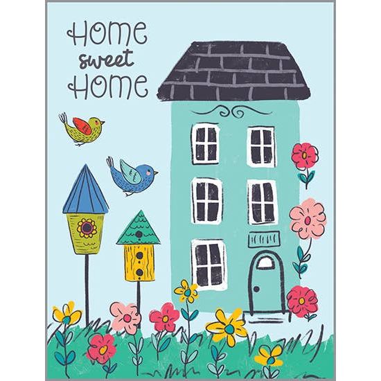 New Home Greeting Card - Home and Birds  GINA B DESIGNS   