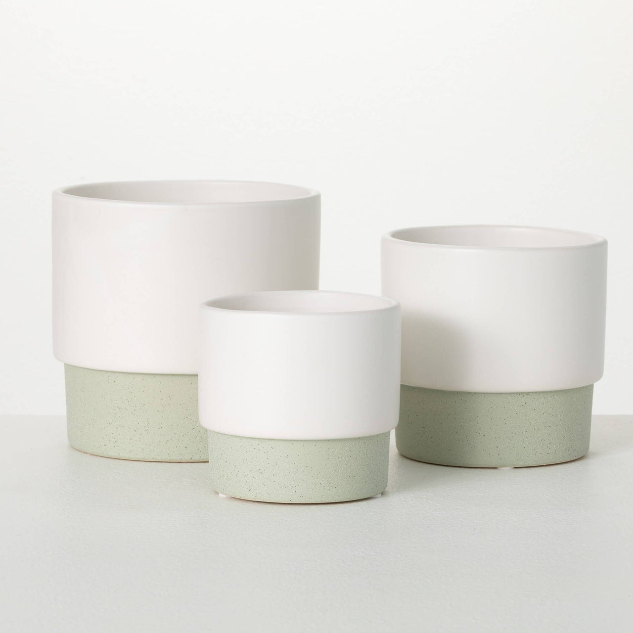 Ceramic Rimmed Two-Toned Pots Sullivans