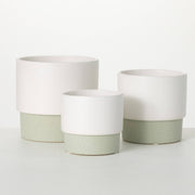 Ceramic Rimmed Two-Toned Pots Sullivans