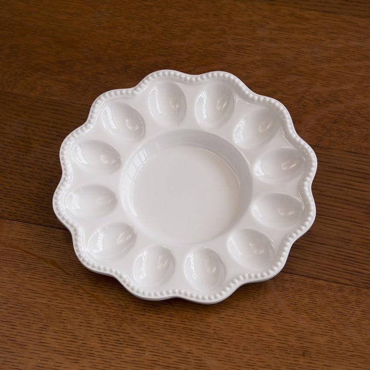 VIDA Alegria Deviled Egg Platter (White) Beatriz Ball