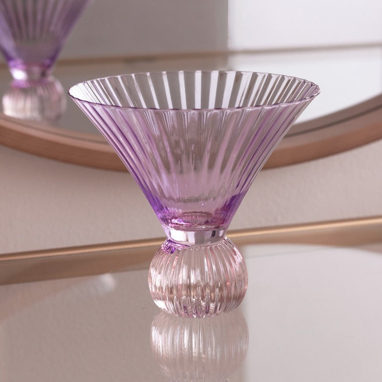 GLASS Venice Martini Set of 4 (Violet and Pink) Beatriz Ball