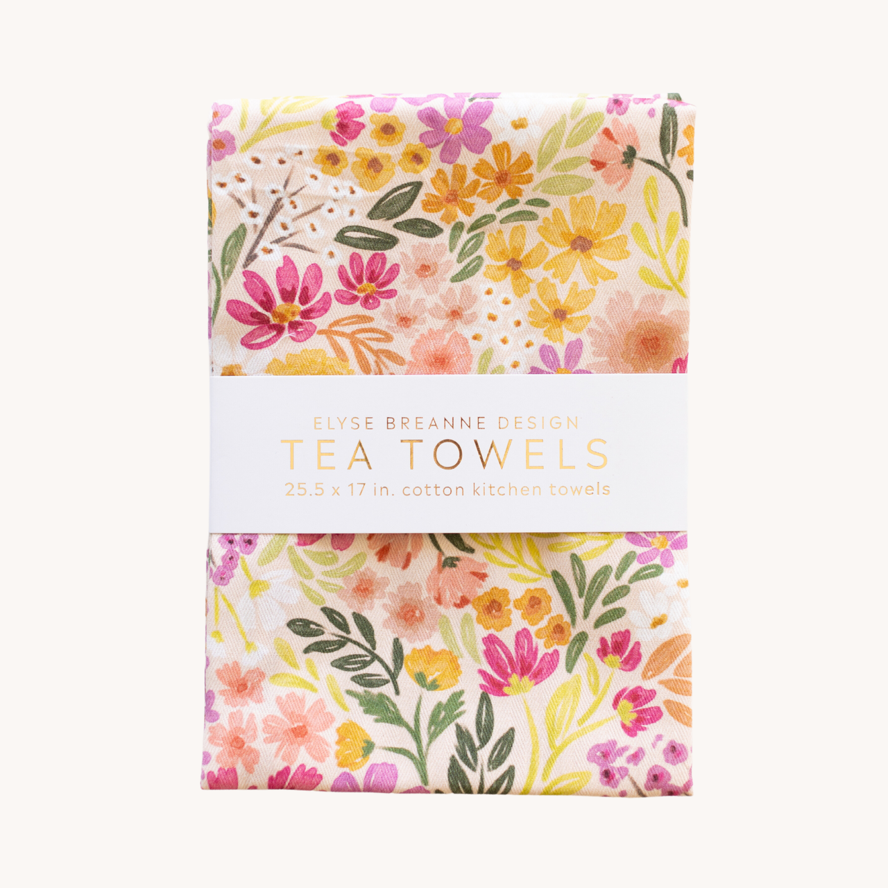 Pack of 2 Primrose Petals Tea Towels Elyse Breanne Design