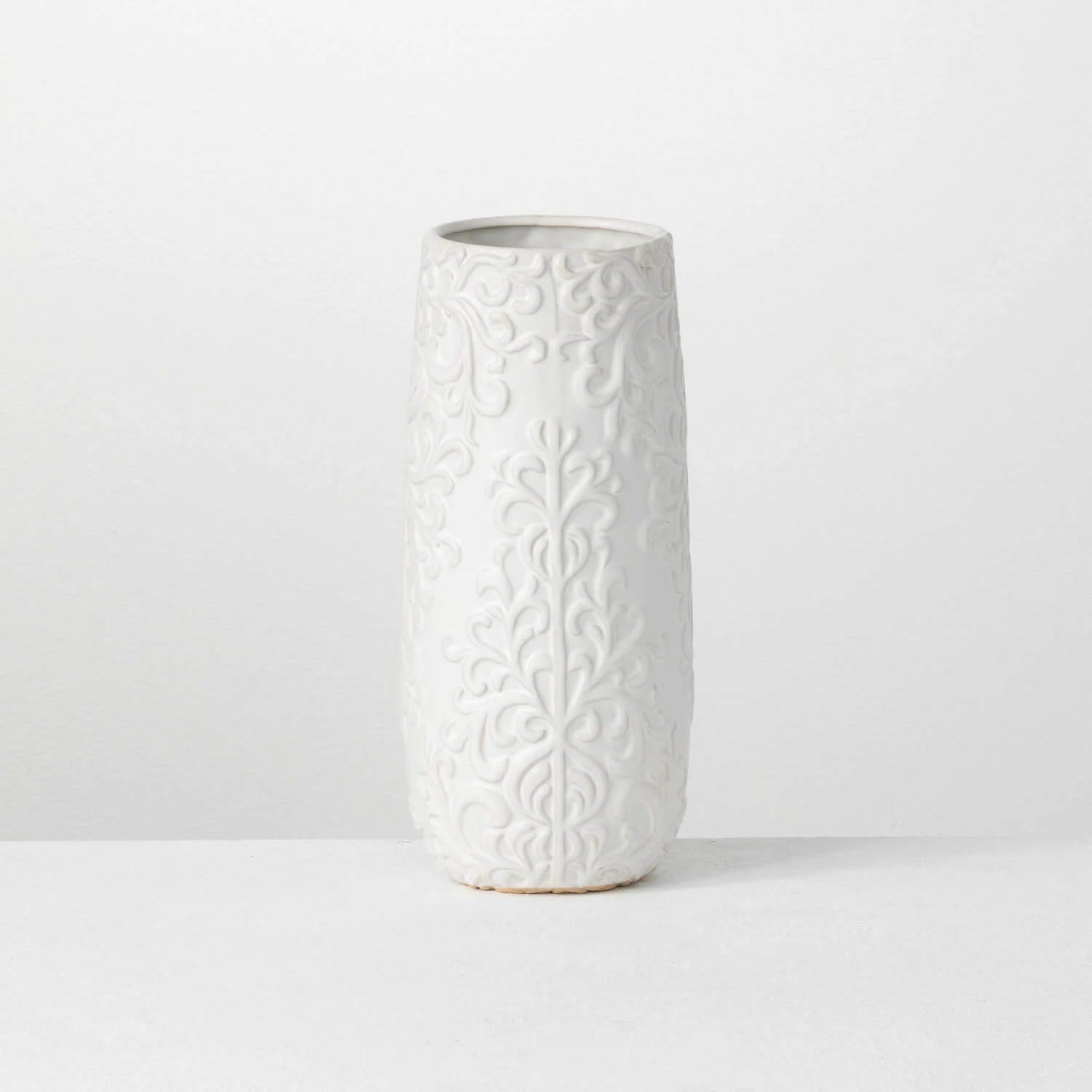 White Floral Printed Vase Sullivans